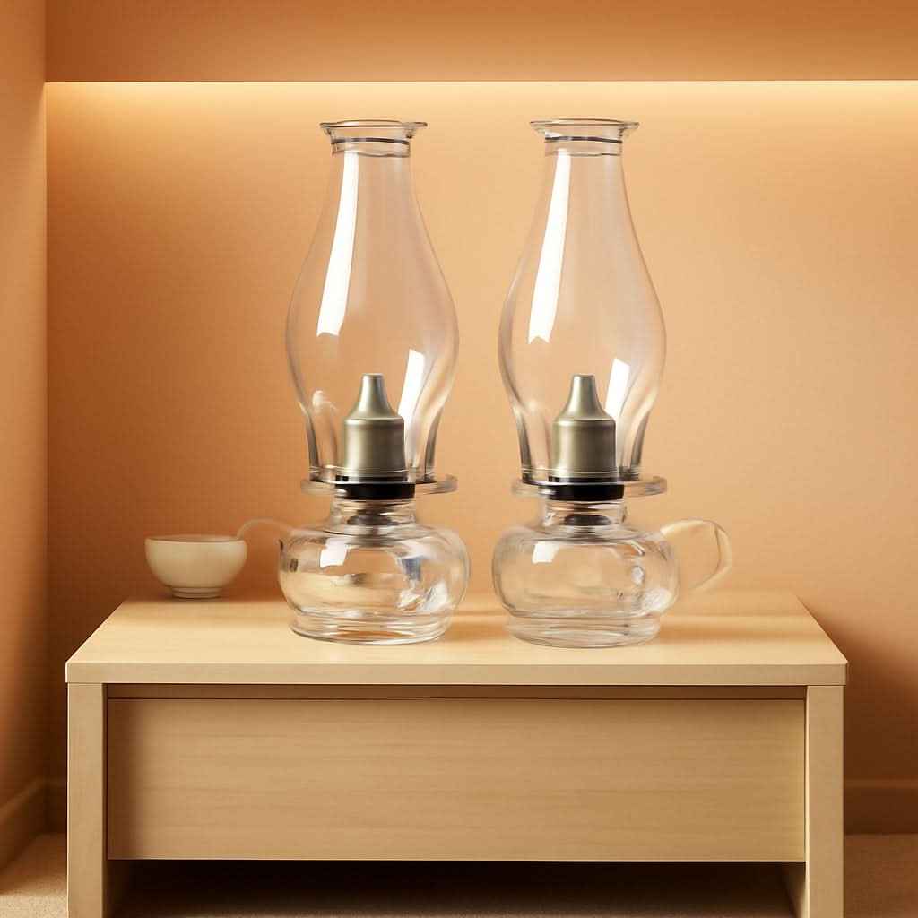 12 Inch Clear Glass Lanterns Indoor Rustic Decorations