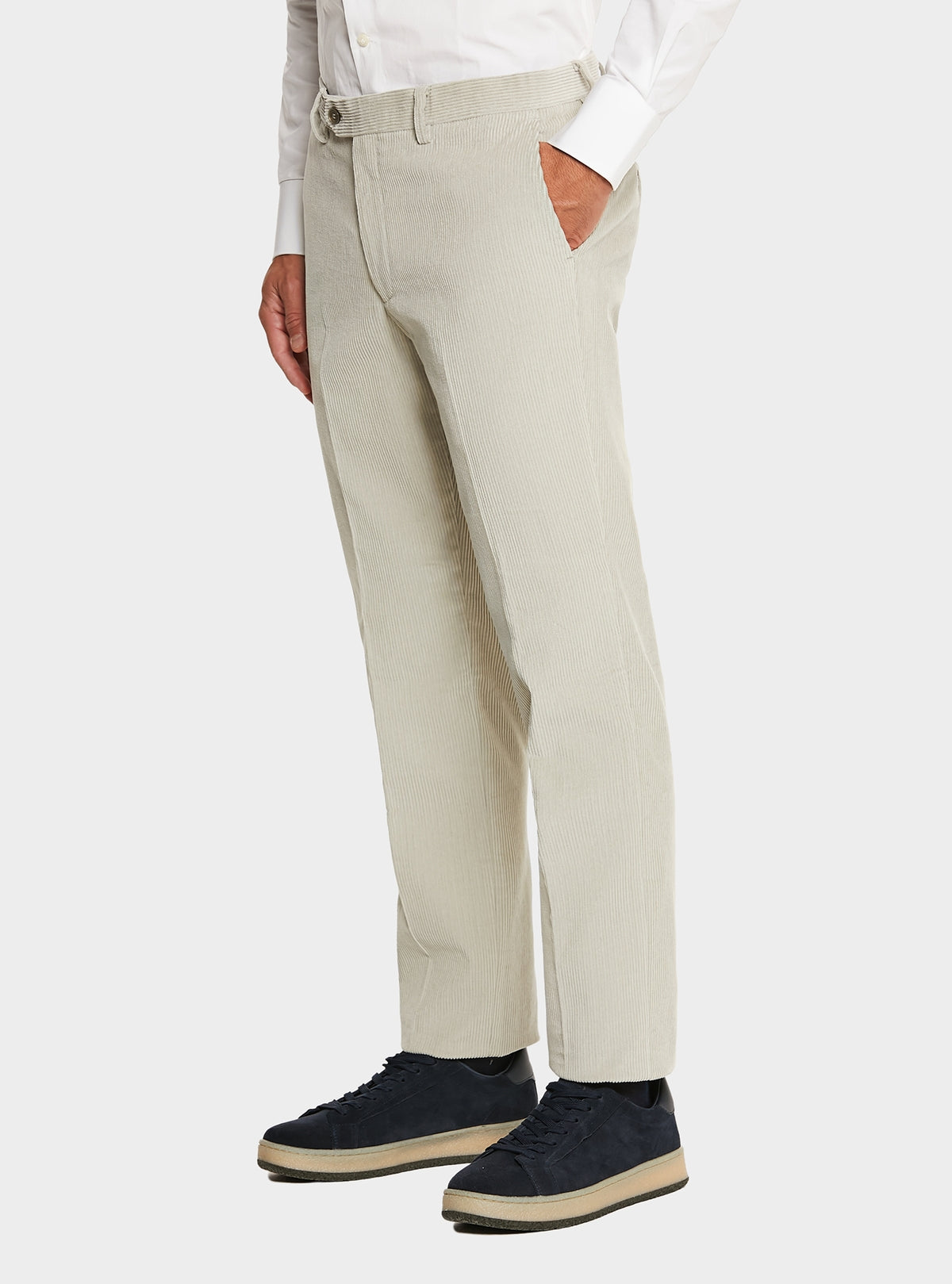 Pantalone tasca america in velluto a coste in puro cotone