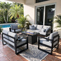 Aluminum Outdoor Conversation Furniture Fire Pit Table