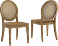 Katia Vintage-Inspired Cane-Back Dining Chairs Pair of Two