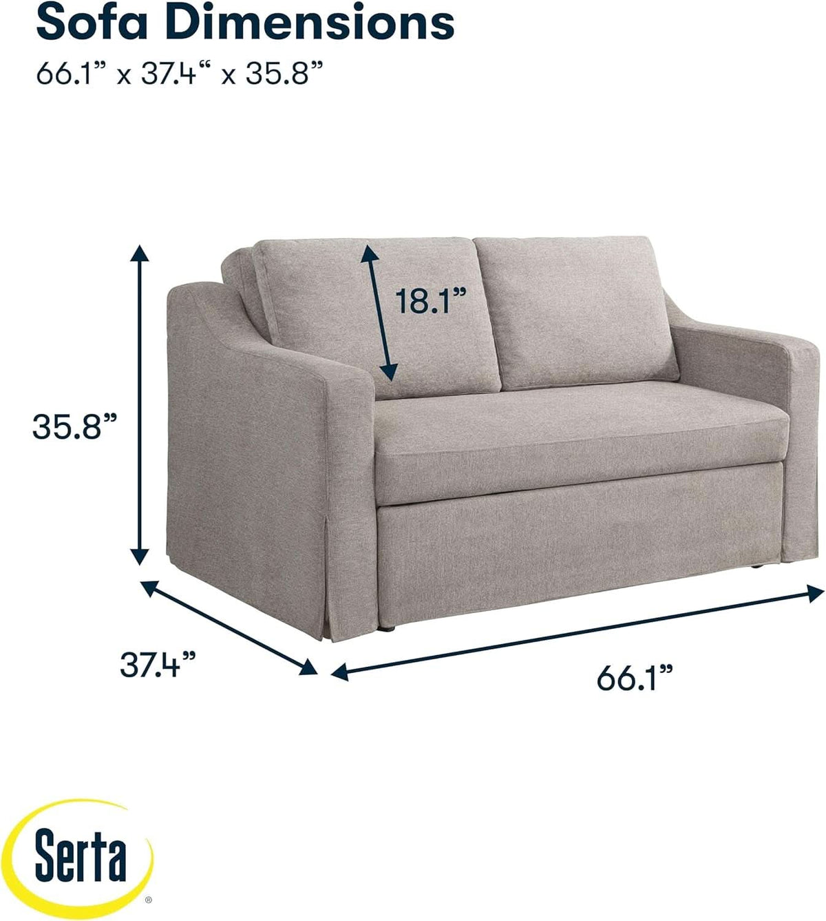 Full Size Slipcovered Convertible Sleeper Sofa Comfortably