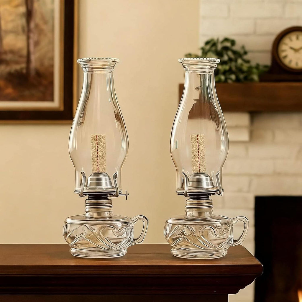12 Inch Clear Glass Lanterns Indoor Rustic Decorations