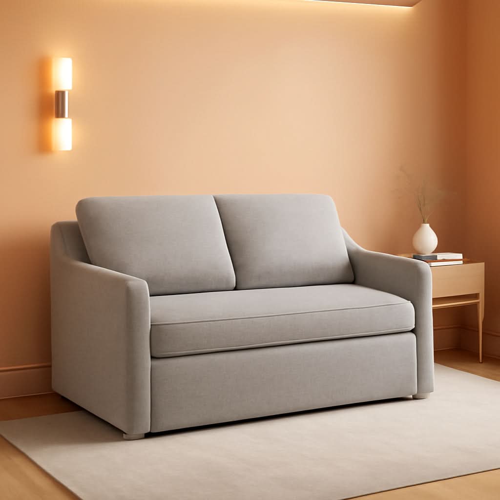 Full Size Slipcovered Convertible Sleeper Sofa Comfortably