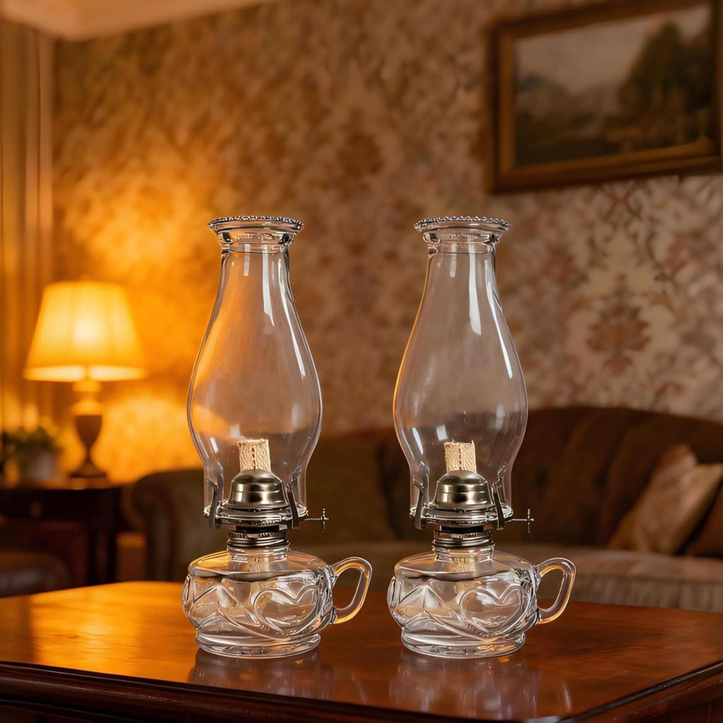 12 Inch Clear Glass Lanterns Indoor Rustic Decorations