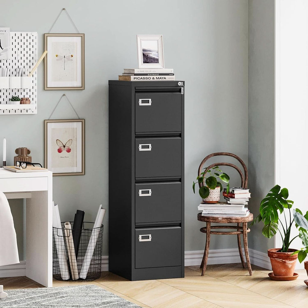 Four Drawer Filing Cabinet With Lock For Home Office