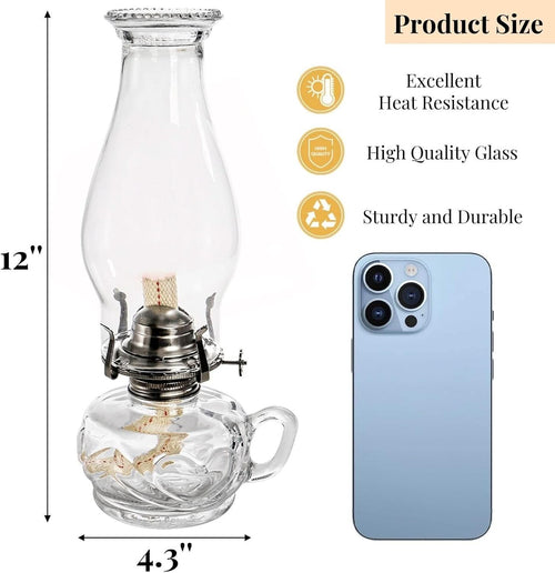 12 Inch Clear Glass Lanterns Indoor Rustic Decorations